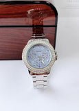 Guess Crown Jewel Diamonds Blue Dial Silver Steel Strap Watch for Women - GW0410L1 Authentic Buy Shop Now
