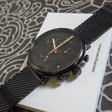 Calvin Klein High Noon Black Dial Black Mesh Bracelet Watch for Women - K8M27421 Authentic Buy Shop Now