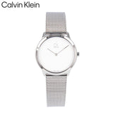 Calvin Klein Minimal White Dial Silver Mesh Bracelet Watch for Women - K3M2212Y Authentic Buy Shop Now