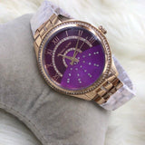 Michael Kors Lauryn Pink Dial Rose Gold Steel Strap Watch for Women - MK3722 Authentic Buy Shop Now
