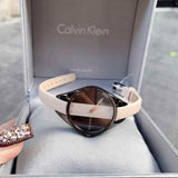 Calvin Klein Rebel Cream Black Dial Cream Leather Strap Watch for Women - K8P237X1 Authentic Buy Shop Now