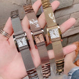 Guess Nouveau Diamonds Rose Gold Dial Rose Gold Mesh Bracelet Watch for Women - W0127L3 Authentic Buy Shop Now