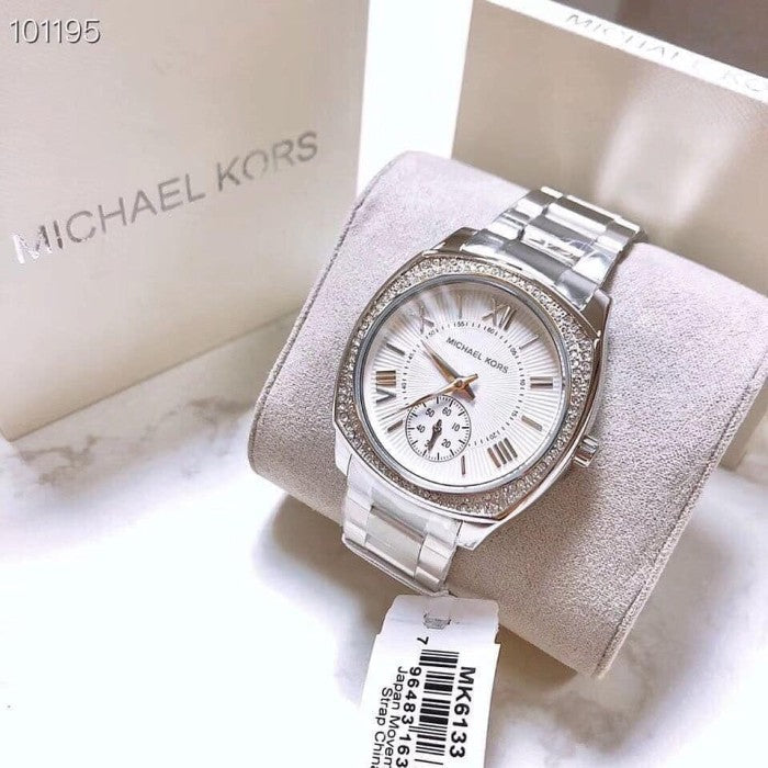 Michael Kors Bryn Quartz Silver Dial Silver Steel Strap Watch For Women - MK6133 Authentic Buy Shop Now