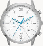 Fossil Neutra Chronograph White Dial Silver Steel Strap Watch for Men - FS5433 Authentic Buy Shop Now