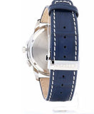 Citizen Eco Drive Calendrier White Dial Blue Leather Strap Watch For Men - BU2020-11A Authentic Buy Shop Now