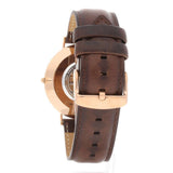 Daniel Wellington Bristol Black Dial Brown Leather Strap Watch For Men - DW00100125 Authentic Buy Shop Now