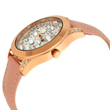 Guess Wonderlust Beige Dial Pink Leather Strap Watch for Women - W1065L1 Authentic Buy Shop Now
