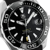 Tag Heuer Aquaracer Calibre 5 Automatic Black Dial Black Rubber Strap Watch for Men - WAY211A.FT6151 Authentic Buy Shop Now