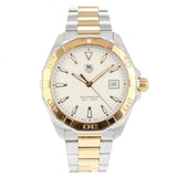 Tag Heuer Aquaracer Quartz White Dial Two Tone Steel Strap Watch for Men - WAY1120.BB0930 Authentic Buy Shop Now