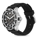 Emporio Armani Meccanico Automatic Black Dial Black Silicone Strap Watch For Men - AR60062 Authentic Buy Shop Now