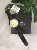 Coach Slim Easton White Dial Black Leather Strap Watch for Women - 14502683 Authentic Buy Shop Now