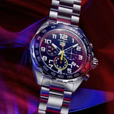 Tag Heuer Formula 1 Gulf Edition Chronograph Blue Dial Silver Steel Strap Watch for Men - CAZ101AT.BA0842 Authentic Buy Shop Now