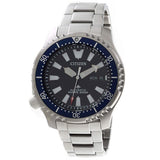 Citizen Promaster Fugu Limited Edition Diver's 200m Automatic Black Dial Silver Steel Strap Watch For Men - NY0098-84E Authentic Buy Shop Now