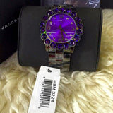 Marc Jacobs Amy Purple Dial Black Steel Strap Watch for Women - MBM3224 Authentic Buy Shop Now