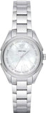 Emporio Armani Valeria Quartz Mother of Pearl Dial Silver Steel Strap Watch For Women - AR11030 Authentic Buy Shop Now