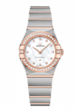 Omega Constellation Quartz Diamonds Mother of Pearl Dial Two Tone Steel Strap Watch for Women - 131.25.25.60.55.001 Authentic Buy Shop Now