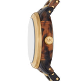 Michael Kors Runway Three-Hand Brown Dial Two Tone Steel Strap Watch for Women - MK7354 Authentic Buy Shop Now
