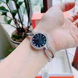 Bulova Crystal Black Mother of Pearl Dial Silver Steel Strap Watch for Women - 96L224 Authentic Buy Shop Now