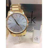 Calvin Klein City Silver Dial Gold Steel Strap Watch for Men - K2G21546 Authentic Buy Shop Now