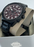 Fossil Brox Multifunction Maroon Dial Black Steel Strap Watch for Women - BQ2803 Authentic Buy Shop Now