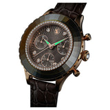 Swarovski Octea Chrono Grey Dial Grey Leather Strap Watch for Women - 5671153 Authentic Buy Shop Now