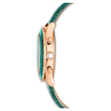 Swarovski Octea Chrono Green Dial Green Leather Strap Watch for Women - 5672931 Authentic Buy Shop Now