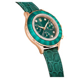 Swarovski Octea Chrono Green Dial Green Leather Strap Watch for Women - 5672931 Authentic Buy Shop Now