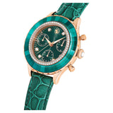 Swarovski Octea Chrono Green Dial Green Leather Strap Watch for Women - 5672931 Authentic Buy Shop Now