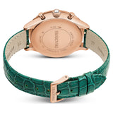 Swarovski Octea Chrono Green Dial Green Leather Strap Watch for Women - 5672931 Authentic Buy Shop Now
