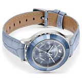 Swarovski Octea Lux Chrono Blue Dial Blue Leather Strap Watch for Women - 5580600 Authentic Buy Shop Now