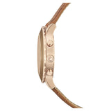 Swarovski Octea Lux Chrono Brown Gold Dial Brown Leather Strap Watch for Women - 5632260 Authentic Buy Shop Now