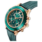 Swarovski Octea Lux Chrono Emerald Green Dial Green Leather Strap Watch for Women - 5452498 Authentic Buy Shop Now