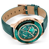 Swarovski Octea Lux Chrono Emerald Green Dial Green Leather Strap Watch for Women - 5452498 Authentic Buy Shop Now