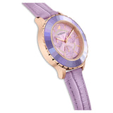 Swarovski Octea Lux Chrono Purple Dial Purple Leather Strap Watch for Women - 5632263 Authentic Buy Shop Now