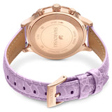 Swarovski Octea Lux Chrono Purple Dial Purple Leather Strap Watch for Women - 5632263 Authentic Buy Shop Now