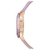 Swarovski Octea Lux Chrono Purple Dial Purple Leather Strap Watch for Women - 5632263 Authentic Buy Shop Now