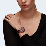 Swarovski Octea Lux Chrono Red Dial Red Leather Strap Watch for Women - 5547642 Authentic Buy Shop Now