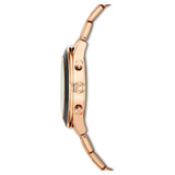Swarovski Octea Lux Sport Chronograph Black Dial Rose Gold Steel Strap Watch for Women - 5610478 Authentic Buy Shop Now