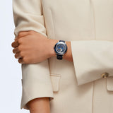 Swarovski Octea Lux Moon Crystal Blue Dial Blue Leather Strap Watch for Women - 5516305 Authentic Buy Shop Now