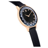Swarovski Octea Nova Black Dial Black Leather Strap Watch for Women - 5650033 Authentic Buy Shop Now