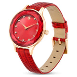 Swarovski Octea Nova Quartz Red Dial Red Leather Strap Watch for Women - 5650002 Authentic Buy Shop Now