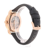 Emporio Armani Meccanico Skeleton Silver Dial Black Leather Strap Watch For Men - AR60031 Authentic Buy Shop Now