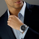 Armani Exchange Drexler Chronograph Black Dial Silver Steel Strap Watch for Men - AX2600 Authentic Buy Shop Now
