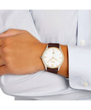 Hugo Boss Classic White Dial Brown Leather Strap Watch for Men - 1513486 Authentic Buy Shop Now