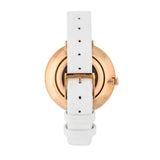Calvin Klein Rise White Dial White Leather Strap Watch for Women - K7A236LH Authentic Buy Shop Now