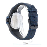 Maserati Potenza Black Dial 42mm Blue Leather Strap Watch For Men - R8851108007 Authentic Buy Shop Now