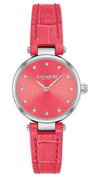 Coach Park Pink Dial Pink Leather Strap Watch for Women - 14503536 Authentic Buy Shop Now