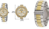 Guess Viva Diamonds Silver Dial Two Tone Steel Strap Watch for Women - W0111L5 Authentic Buy Shop Now