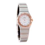 Omega Constellation Manhattan Quartz Diamonds Mother of Pearl Dial Two Tone Steel Strap Watch for Women - 131.20.25.60.55.001 Authentic Buy Shop Now