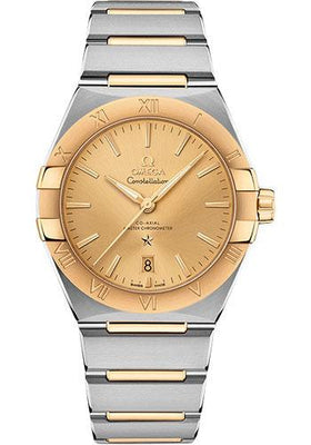 Omega Constellation Manhattan Yellow Dial Two Tone Steel Strap Watch for Women - 131.20.28.60.08.001 Authentic Buy Shop Now